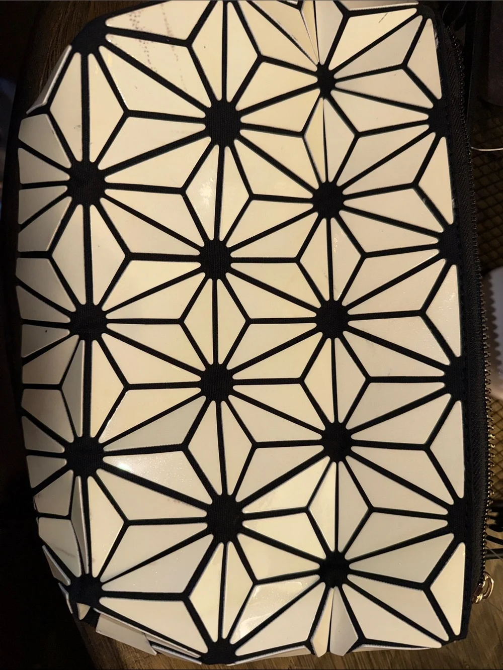 Imoshion Black & Cream Geometric Cosmetic Bag